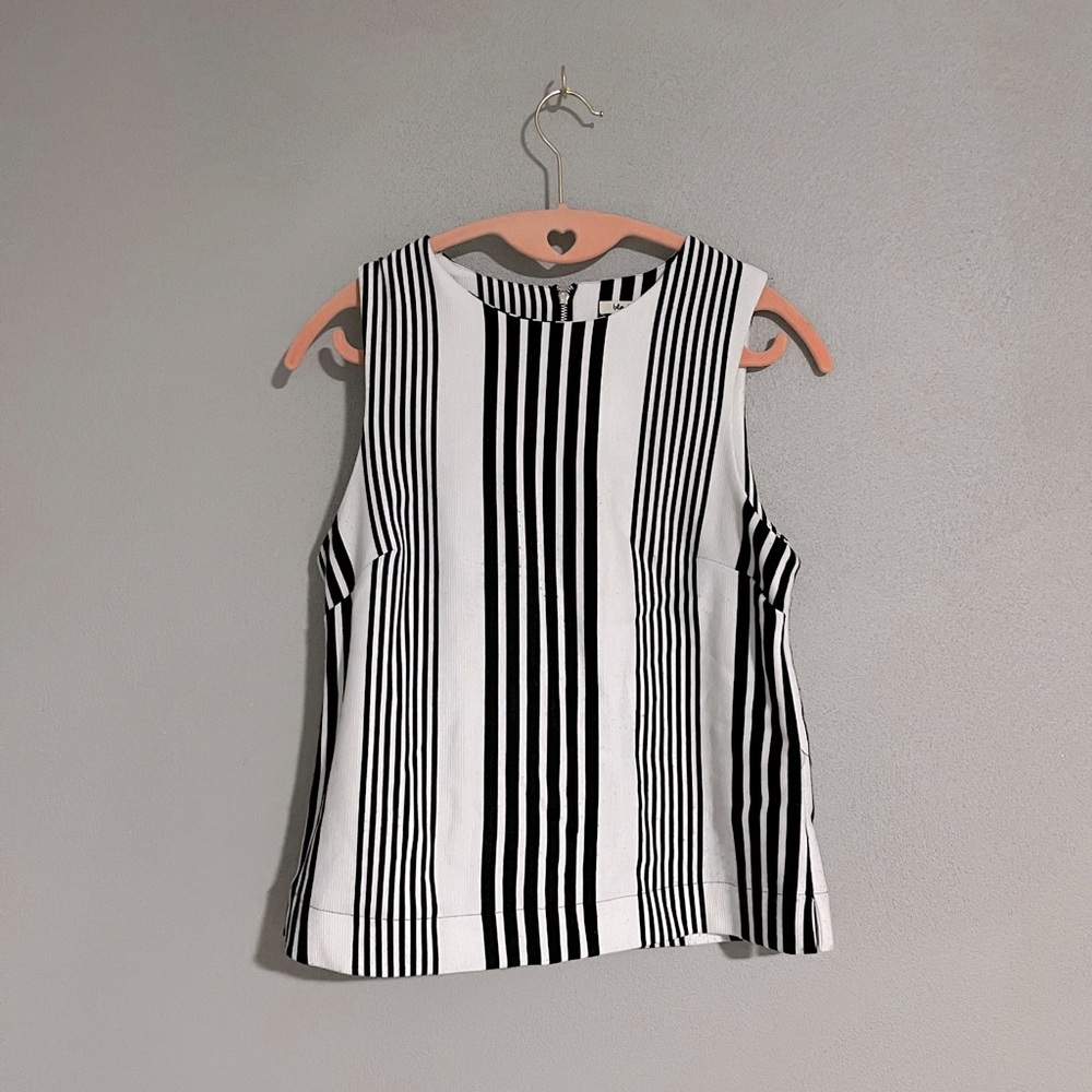 Black and White Striped Tank